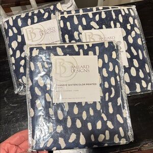 Ballard Designs Blue and White euro shams (3)